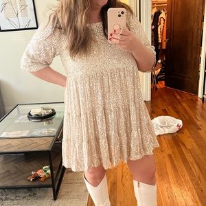 Amazing Lace My Queen Champagne Sequin Dress! - The Era's Tour!